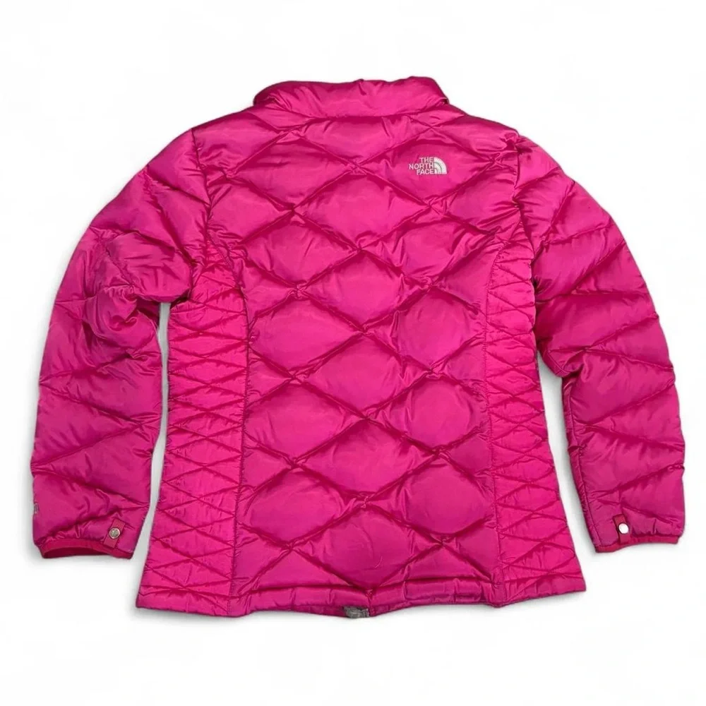 Y2K Kids The North Face 550 Diamond Quilted Satin Finish Puffer Jacket in Pink